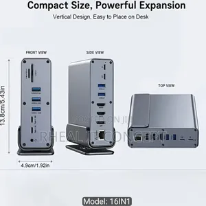 16 in 1 Type C Dock Station With Gigabit Port