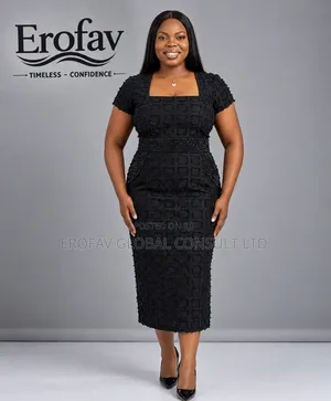 Black Tweed Corporate Dress