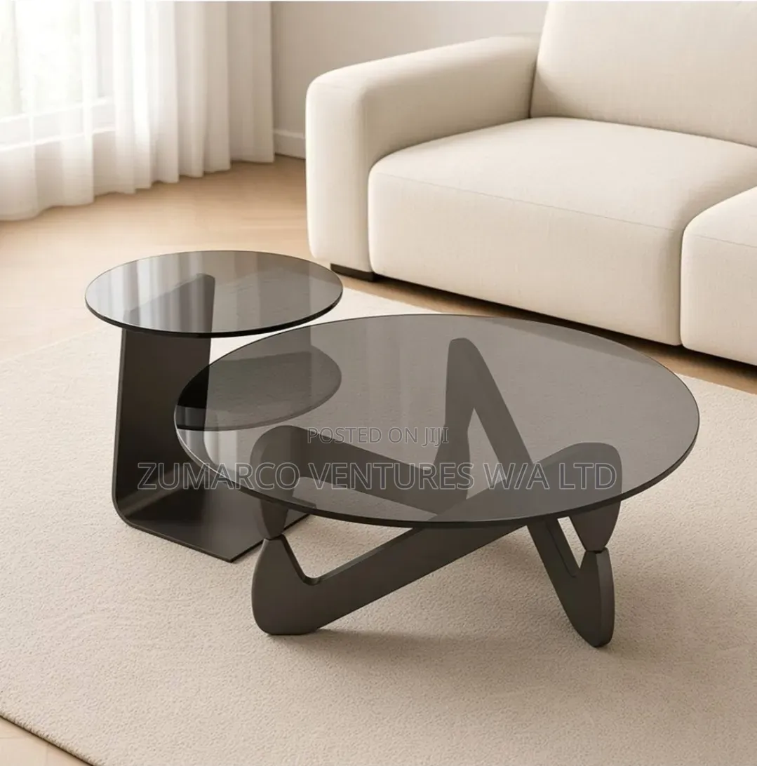Adjustable Glass Top 2n1 Center Table