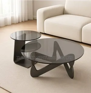 Adjustable Glass Top 2n1 Center Table