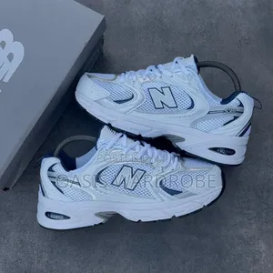 New Balance 530 White Silver Navy Blue