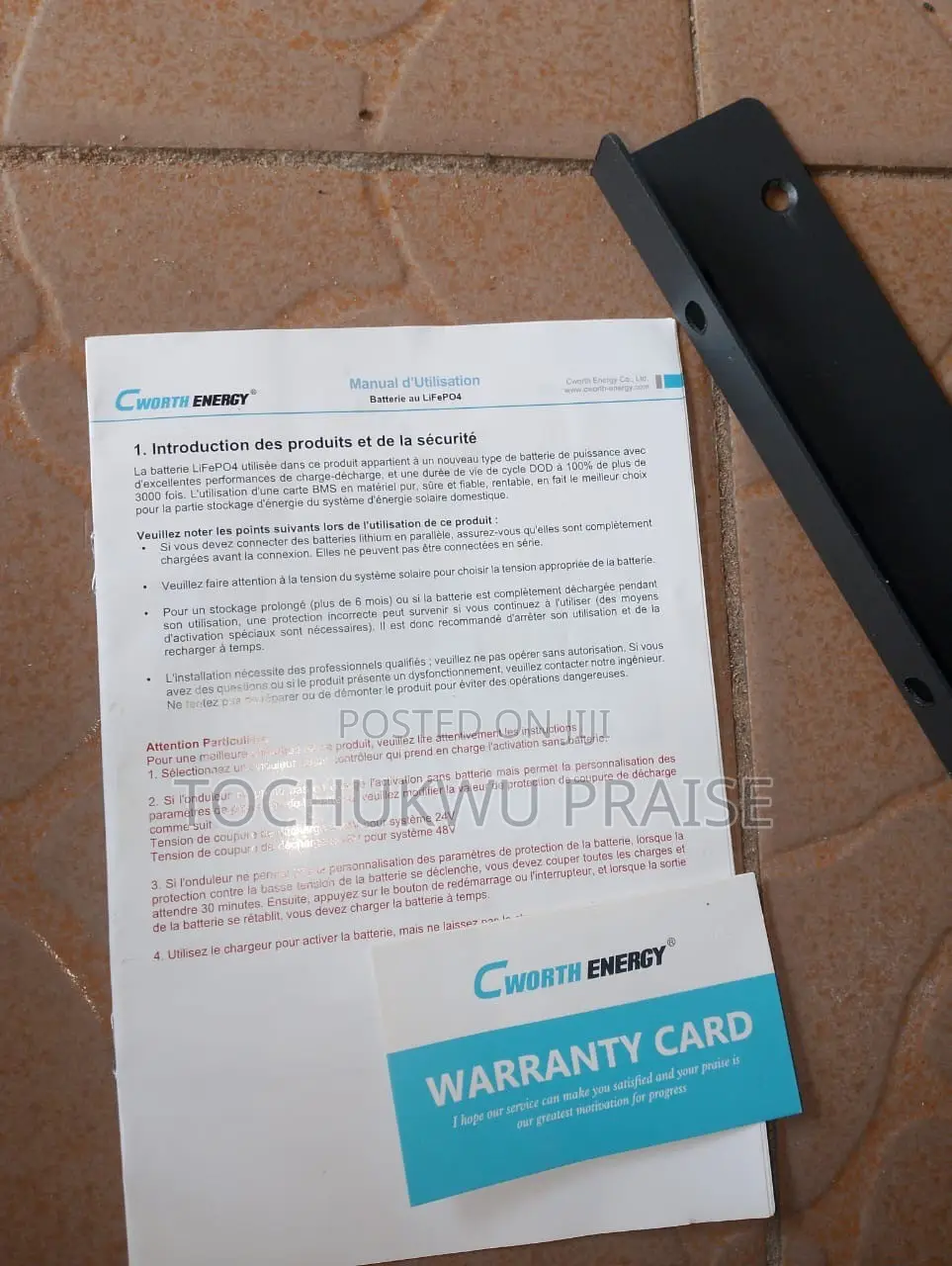 Cworth 2.5kwh 24V Lithium Battery