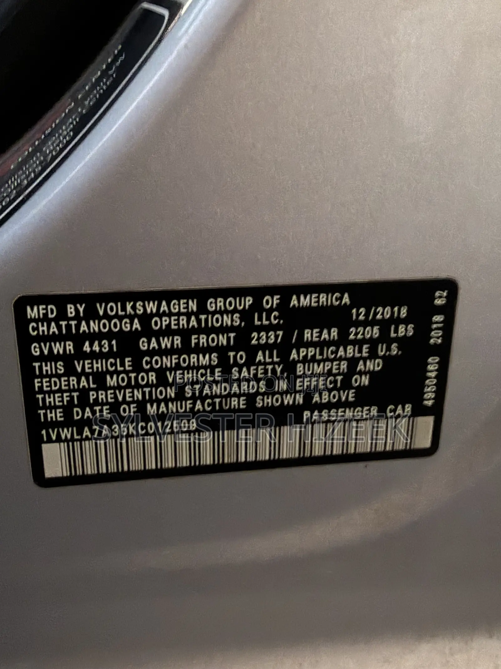 Volkswagen Passat 2019 Silver