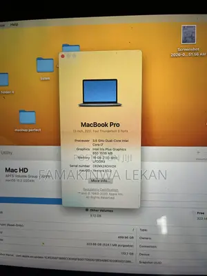 Laptop Apple MacBook Pro 2017 16GB Intel Core i7 SSD 512GB
