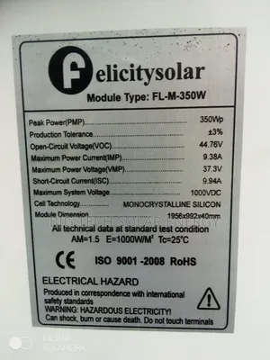 350w Felicity Solar Panel Mono