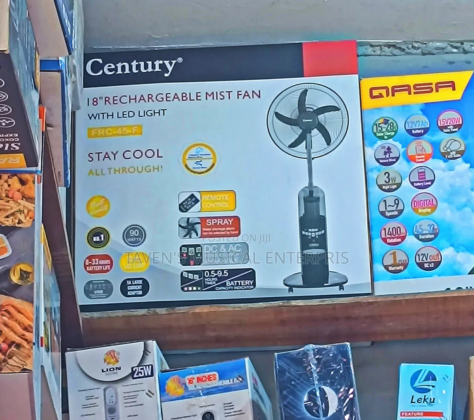 Century 18" Rechargeable Mist Fan