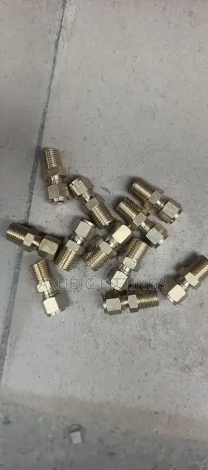 1/4" X 6mm Brass Male Compression Connector Fittings,