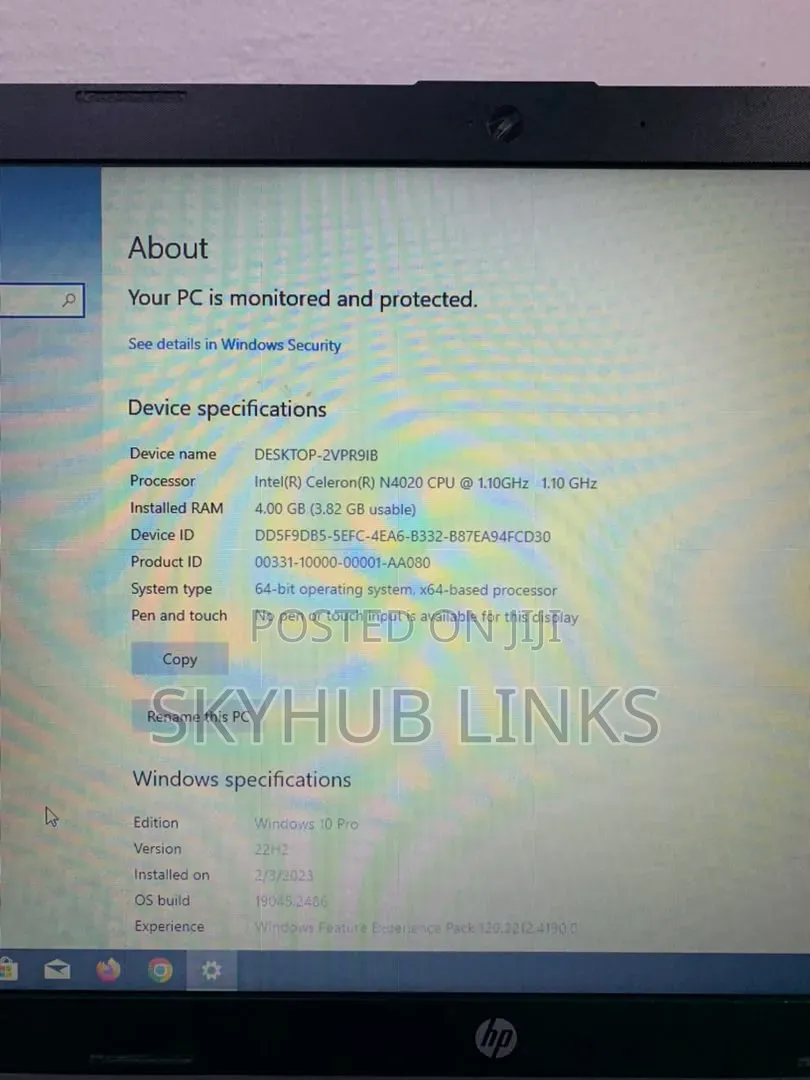 Laptop HP 250 G7 4GB Intel Celeron SSD 128GB
