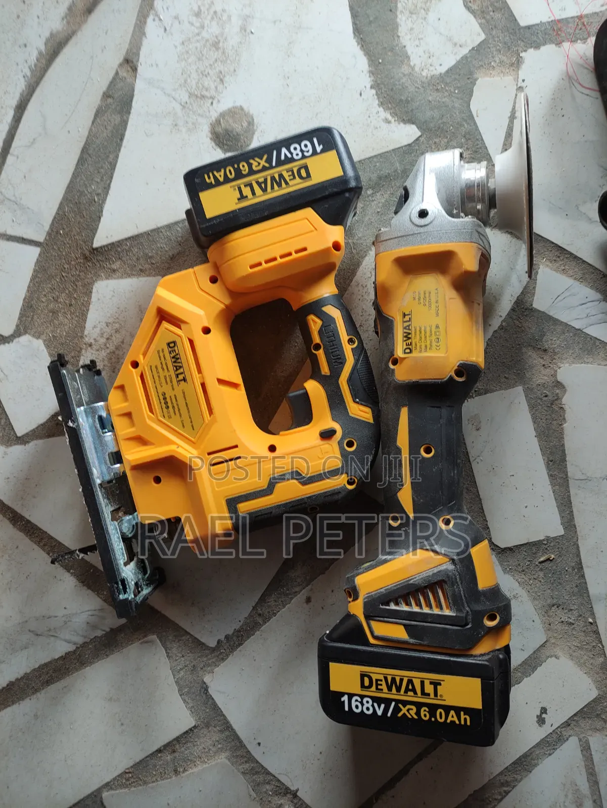 Cordless DeWalt Grinder and Jigsaw
