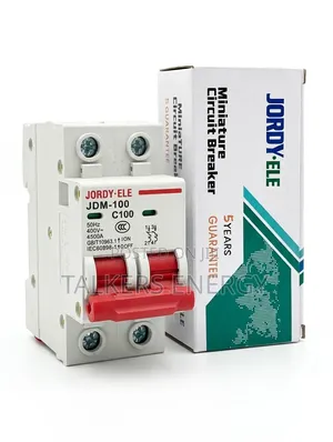 JORDY-ELE -100 2-Pole AC Miniature Circuit Breaker (C100, 400V AC)
