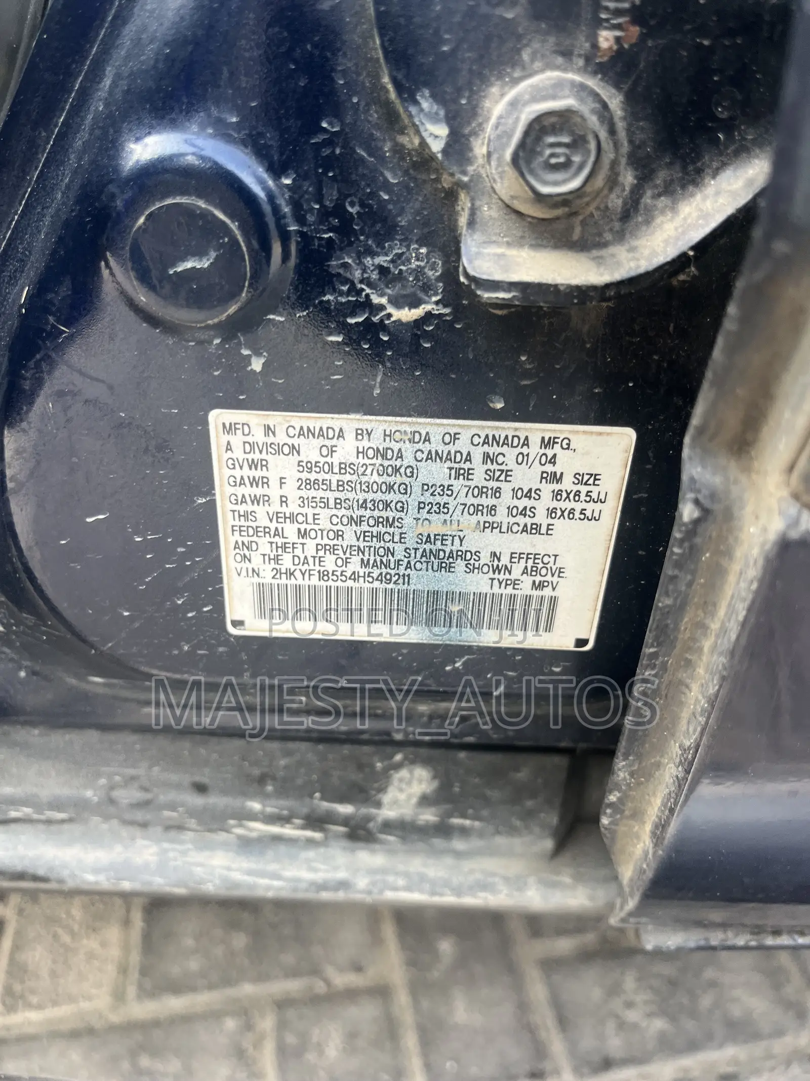 Honda Pilot 2006 Blue