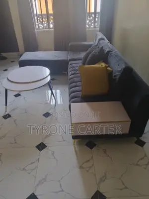 Black Sofa Set (Free Table)
