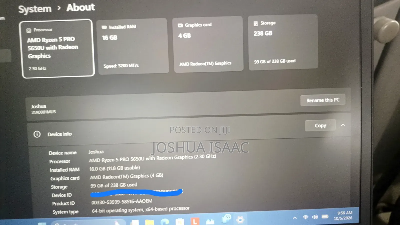 Laptop Lenovo ThinkPad P14s 16GB AMD Ryzen 5 SSD 256GB