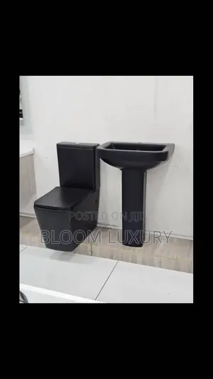 Matte Black Square Water Closet 
