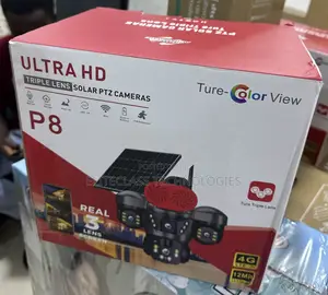 P8 Ultra HD Solar Surveillance Camera With Three Lenses
