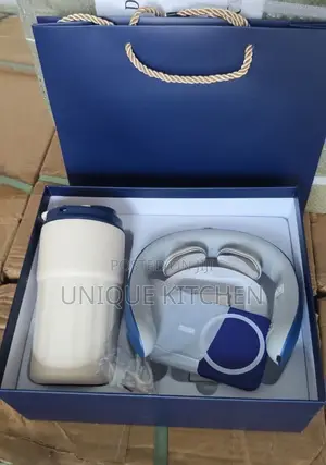 Neck Massager Gift Set With Thermal Coffee Cup Premium Relaxation Comb