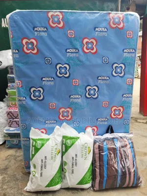 4 1/2 × 6 by 10 Mouka Flora Mattress + Pillows & Duvet