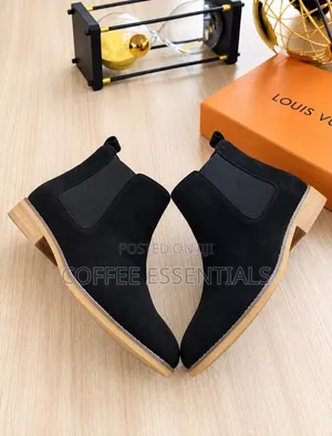 Black Suede Chelsea Boots