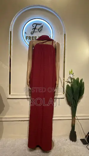 Wine Sleeveless Flowy Maxi Dress With Side Pocket