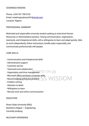 Human Resources CV