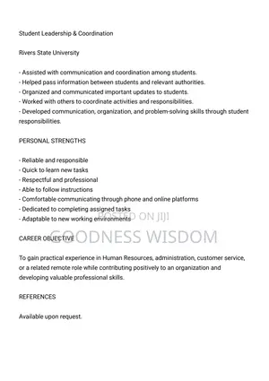 Human Resources CV