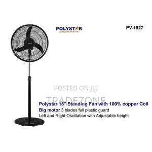 Polystar 18 Inch Standing Fan With Copper Coil | PV-1827