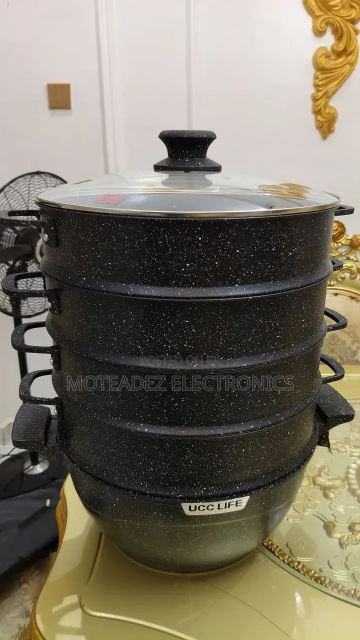 UCC LIFE 4Layer 32cm High Quality Die Cast Granite Steamer Pot Sets