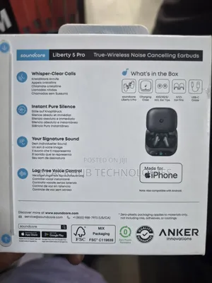 Anker Soundcore Liberty 5 Pro, ANC,English Version, 18 Months Warranty