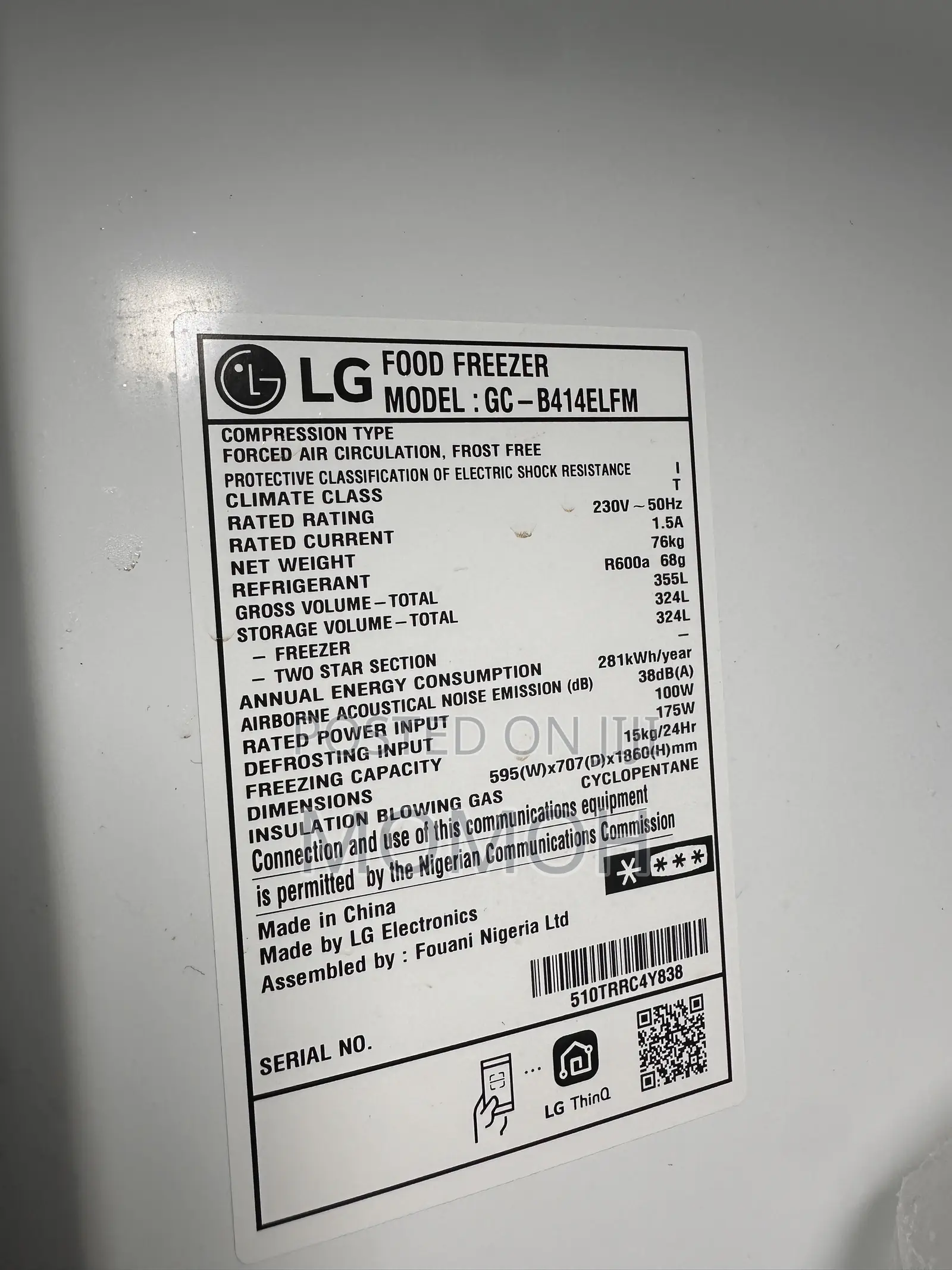 LG Original Standard Freezer – Affordable Price