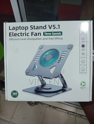 Laptop Stand With Electric Fan