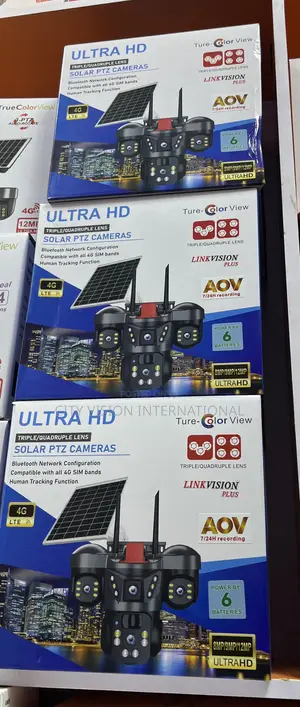 Ultra HD Triple Lens 4G Solar PTZ Camera
