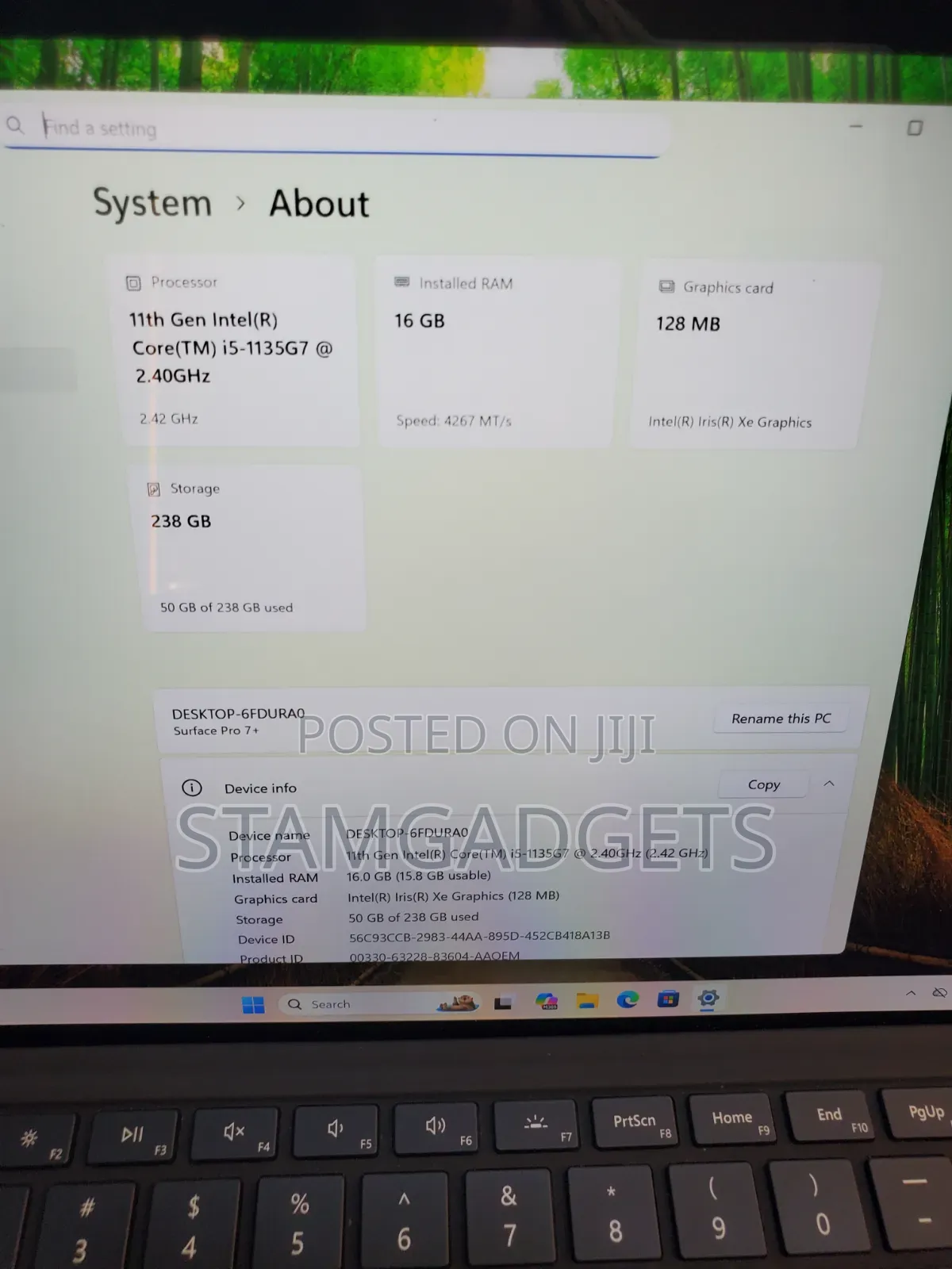 Laptop Microsoft Surface Pro 7+ 16GB Intel Core i5 SSD 256GB