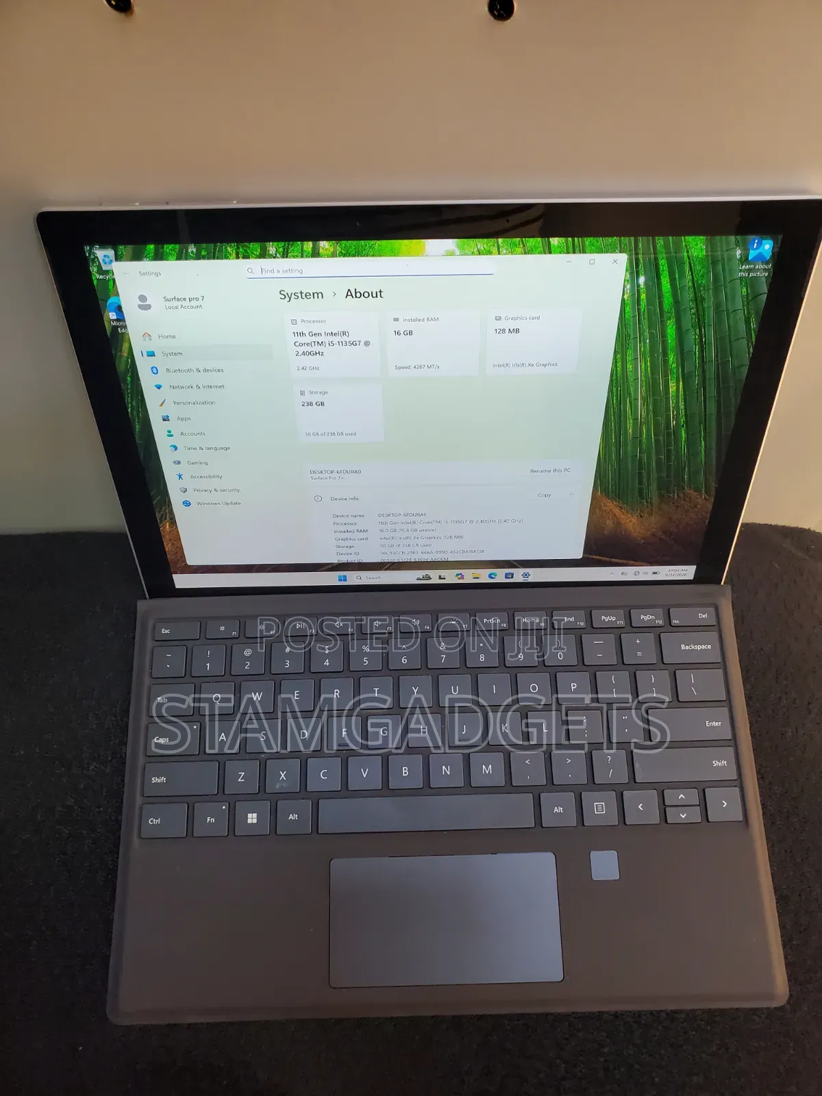 Laptop Microsoft Surface Pro 7+ 16GB Intel Core i5 SSD 256GB