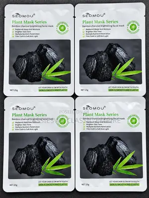 SEOMOU Bamboo Charcoal Plant Face Mask – Brightening & Moisturizing