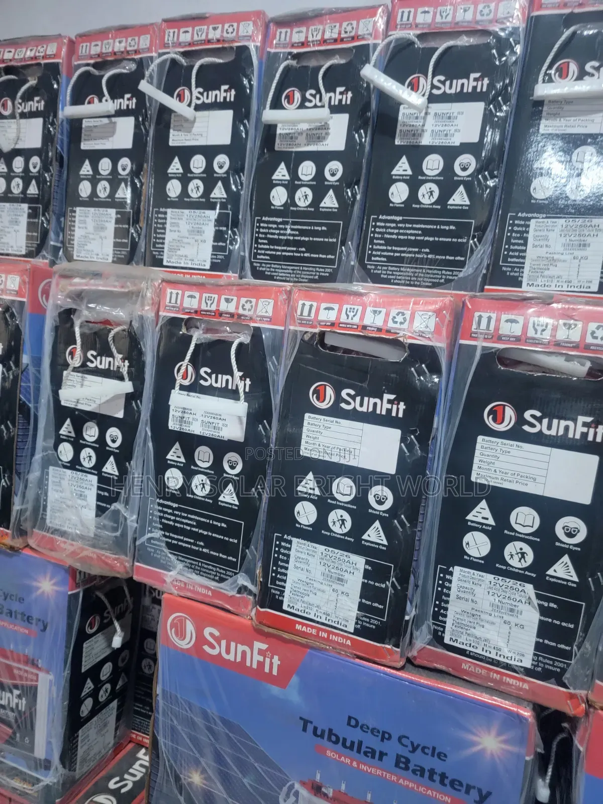 Sunfit 250ah Tubular Battery