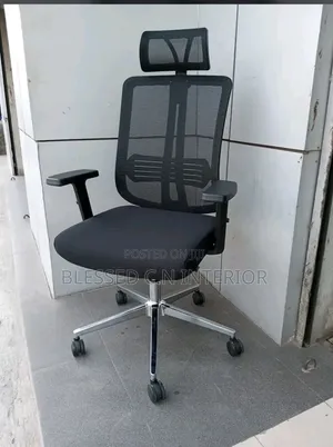 Iron Cross Back Office Chair