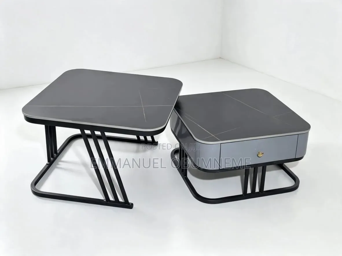 2 in 1 Centre Table With Metal Leg/Drawer