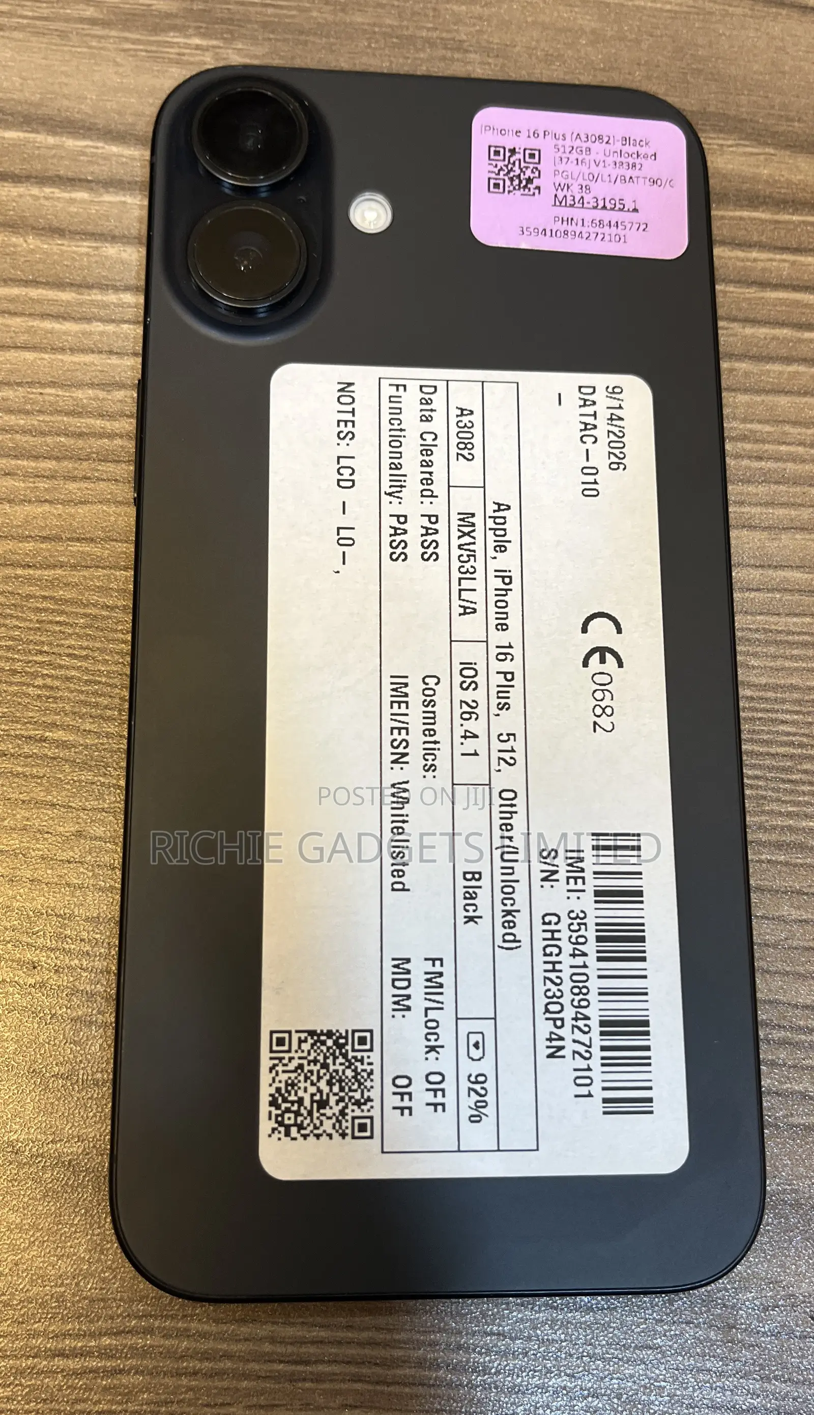 Apple iPhone 16 Plus 512 GB Black