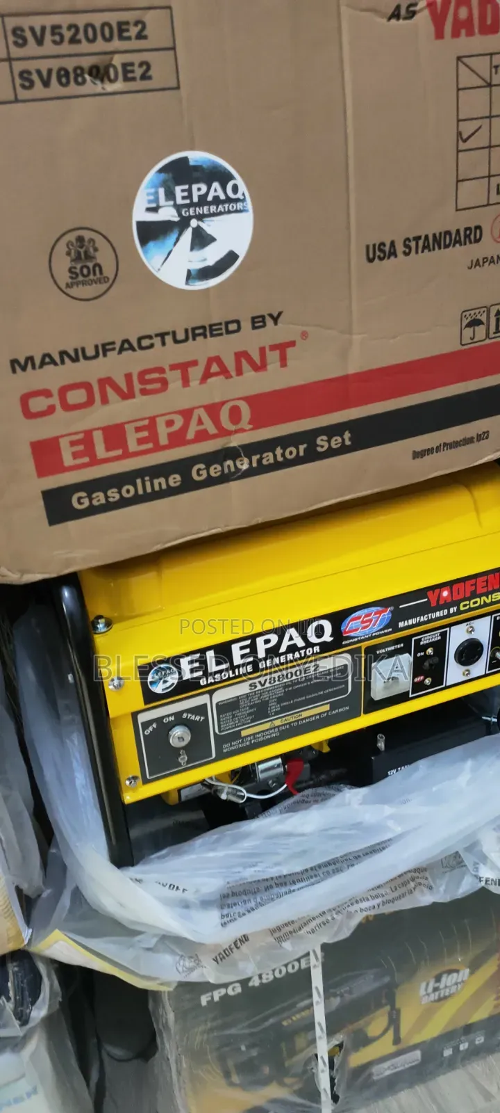 Original Elepaq Constant SV8800E2 Petrol Generator