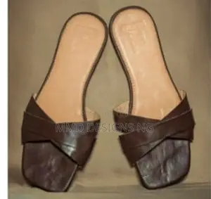 MMD Untamed Fit Women's Brown Cross-Strap Slides Size 36