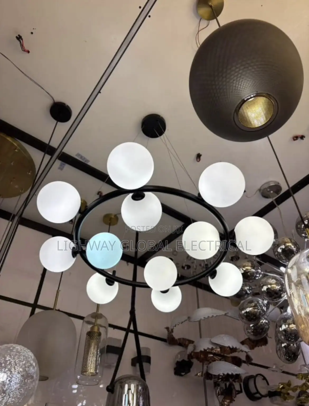Contemporary Nordic Glass Chandelier