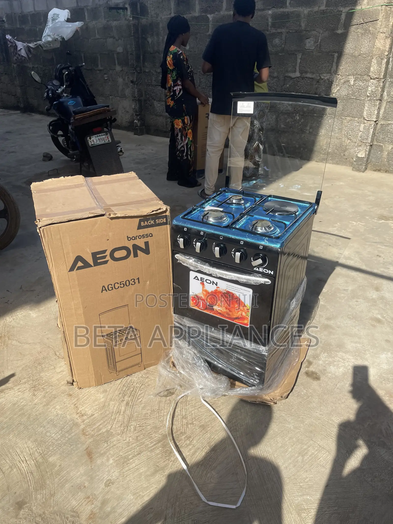 Aeon 50x50 Kitchen Gas Cooker 3+1