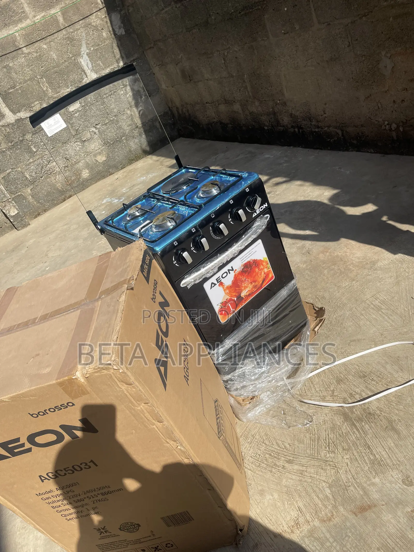 Aeon 50x50 Kitchen Gas Cooker 3+1