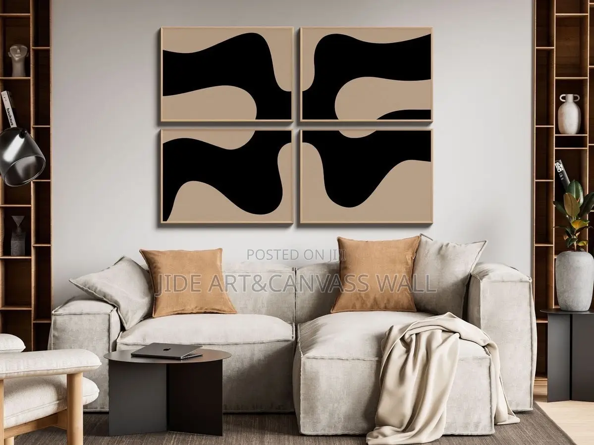 Modern 4 Panels Canvass Art Print