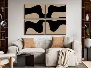 Modern 4 Panels Canvass Art Print