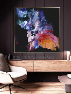 Abstract Color Mixing Oil Canvas Art Print