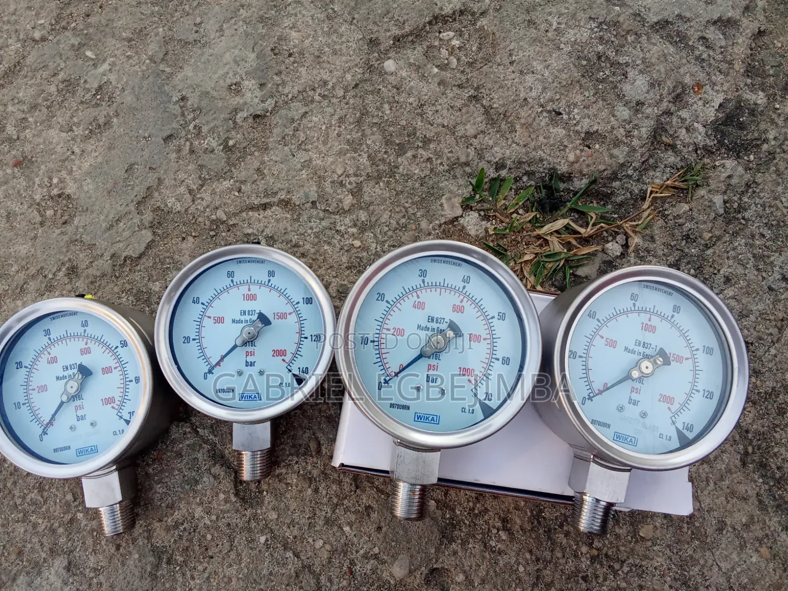 O to 1000 Psi Pressure Gauge