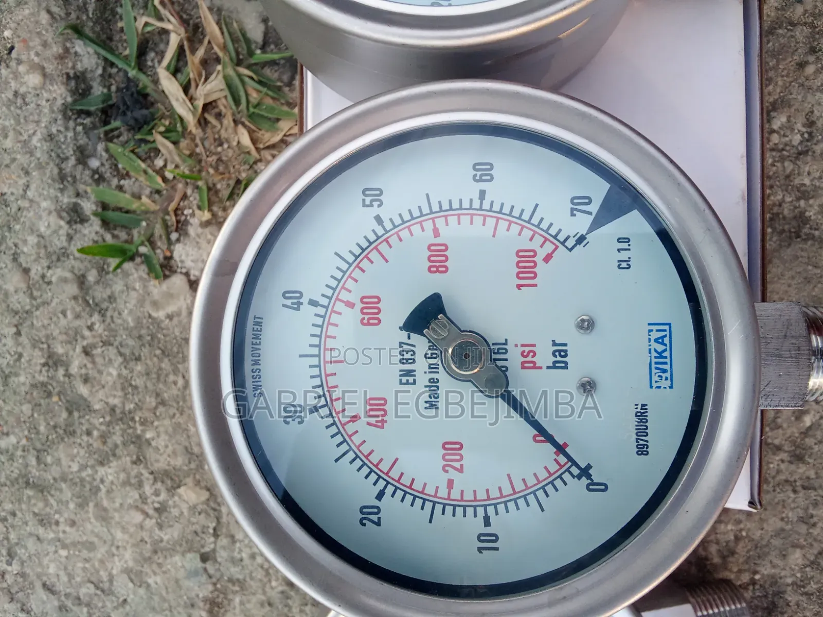 O to 1000 Psi Pressure Gauge