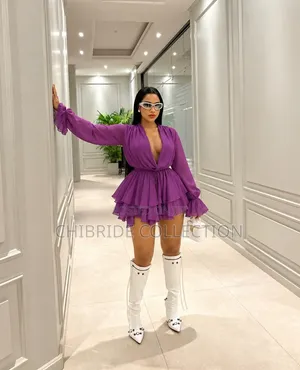 Women’s Purple Long Sleeve Mini Dress