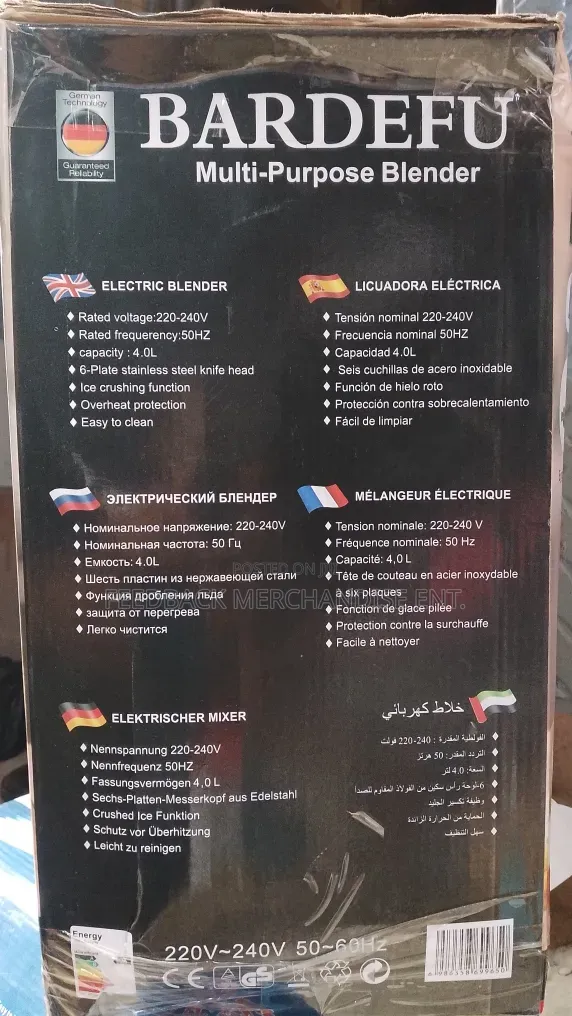 BARDEFU Multipurpose Blender